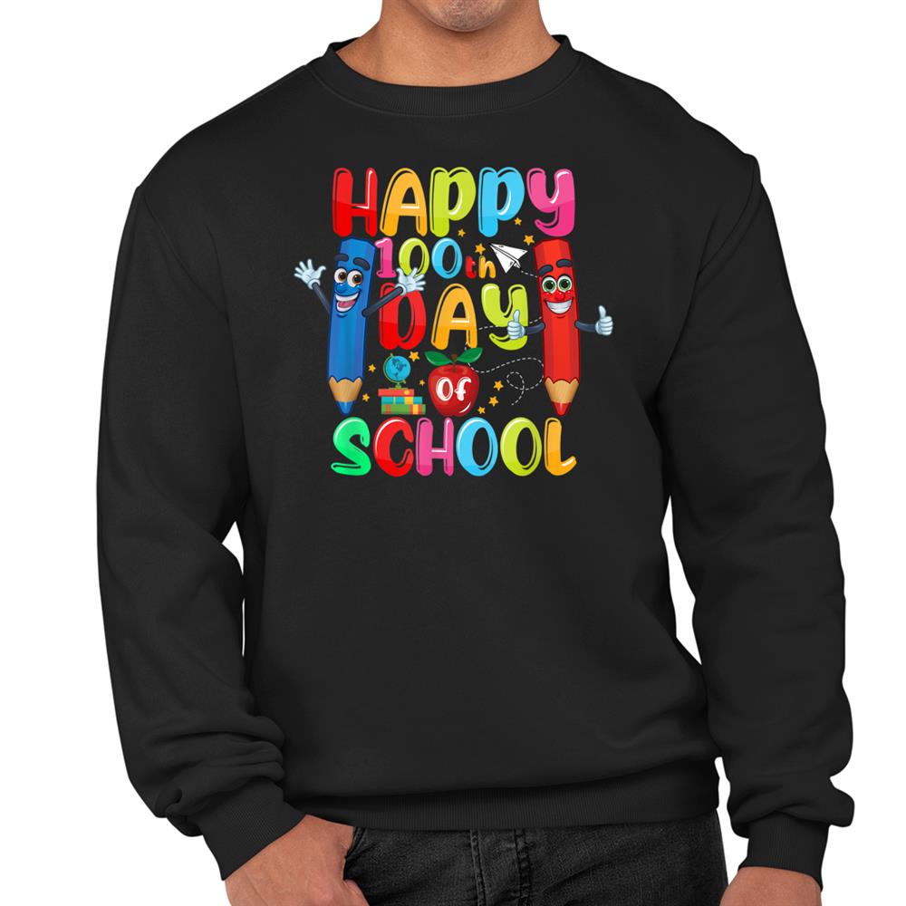 Happy00th Day Of School Student Teacher Gift Women Kids Shirt Happy00th Day Of School Student Teacher Gift Women Kids Shirt
