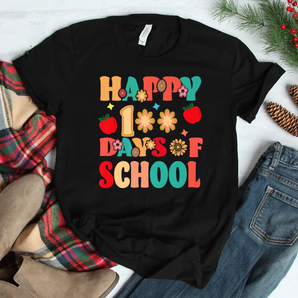 Happy 100th Day Of School Teacher Student 100 Days Smarter Shirt Happy 100th Day Of School Teacher Student 100 Days Smarter Shirt