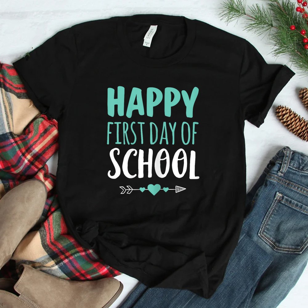 Happy First Day Of School T Shirt Teacher Student Arrow Cute Shirt Happy First Day Of School T Shirt Teacher Student Arrow Cute Shirt