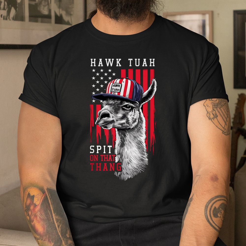 Hawk Tuah Spit On That Thing Funny Llama Shirt Hawk Tuah Spit On That Thing Funny Llama Shirt
