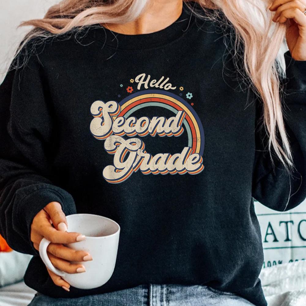 Hello Second 2nd Grade Teacher First Day Of School Shirt Hello Second 2nd Grade Teacher First Day Of School Shirt