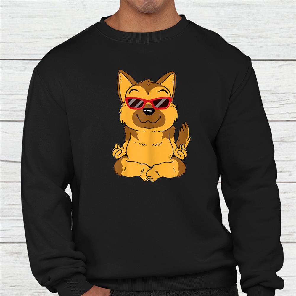 Hipster Dog Doing Yoga Meditation Funny Animal Lover Shirt Hipster Dog Doing Yoga Meditation Funny Animal Lover Shirt