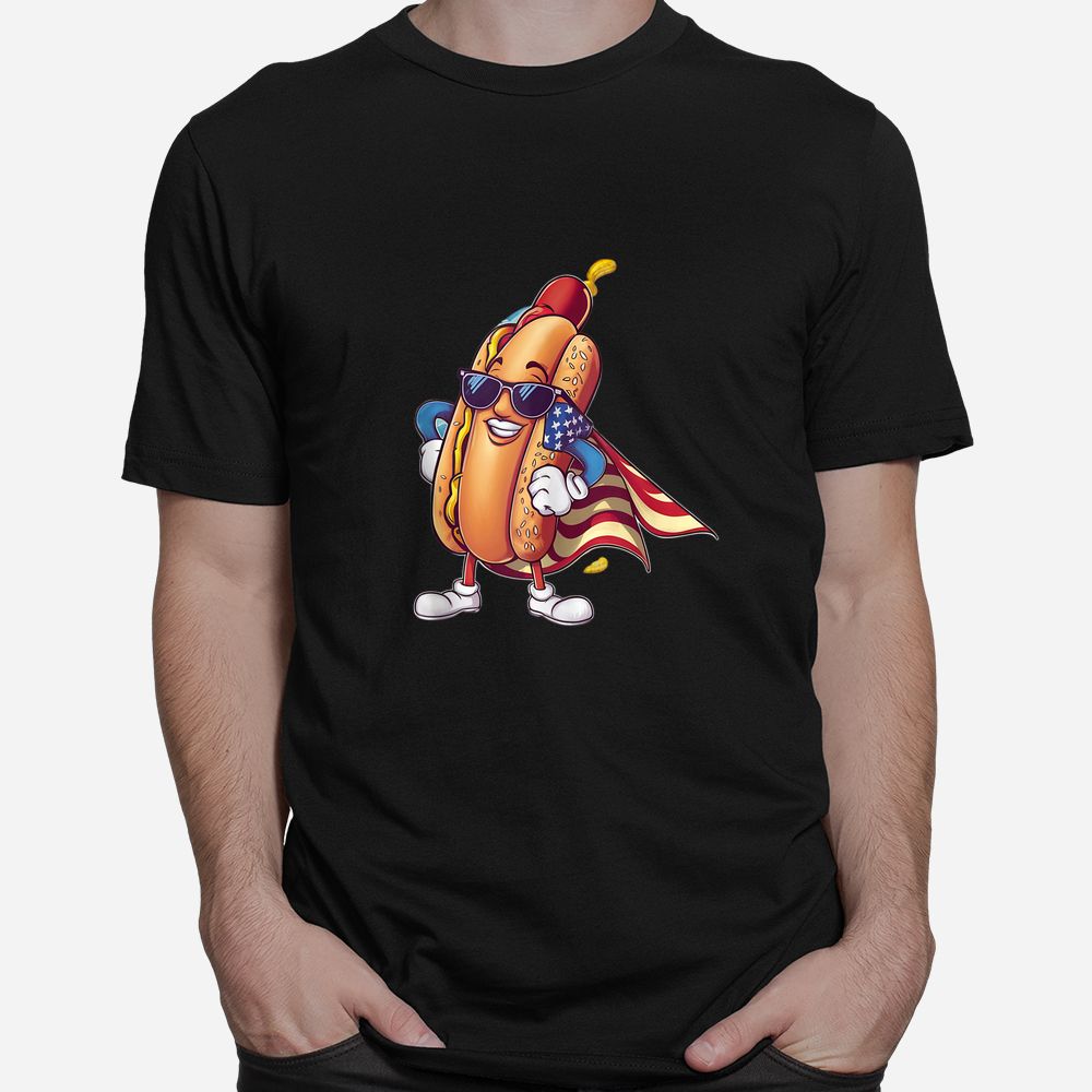 Hot Dog American Flag Superhero Shirt Hot Dog American Flag Superhero Shirt