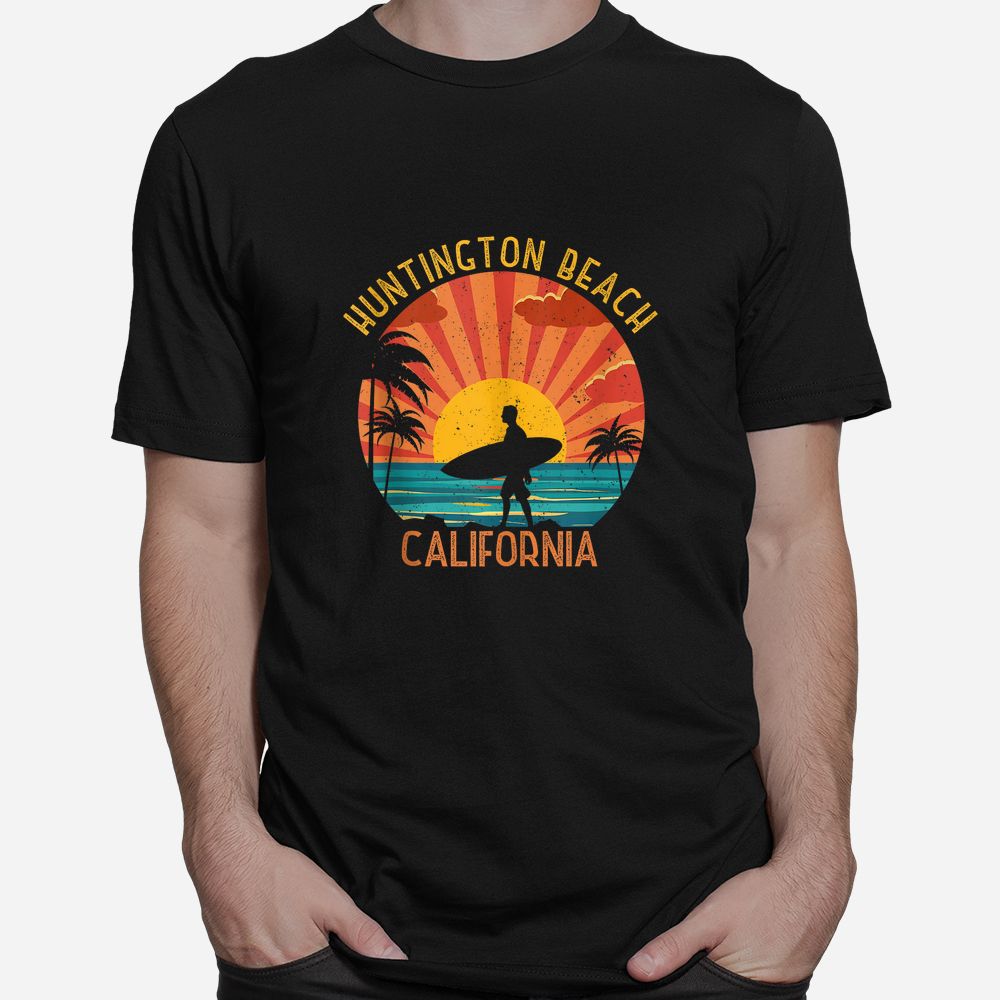 Huntington Beach Surfing Shirt California Retro Sunset Shirt Huntington Beach Surfing Shirt California Retro Sunset Shirt