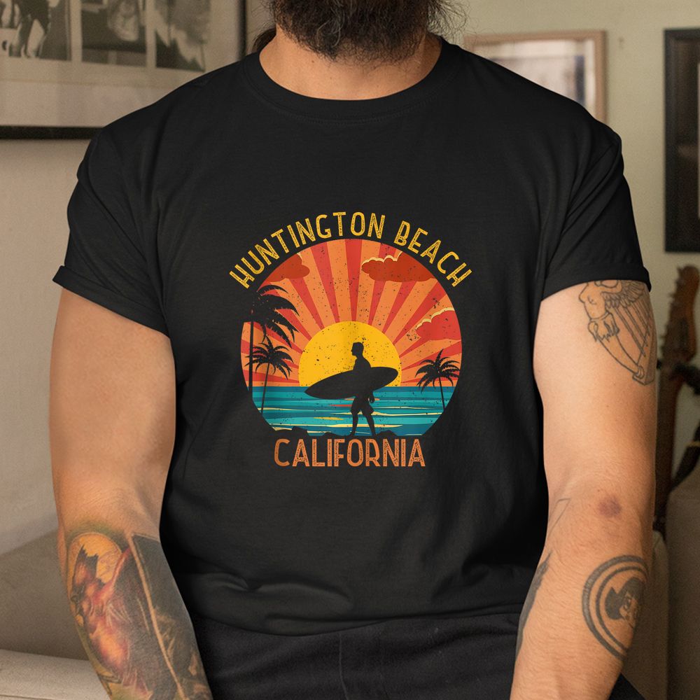 Huntington Beach Surfing Shirt California Retro Sunset Shirt Huntington Beach Surfing Shirt California Retro Sunset Shirt