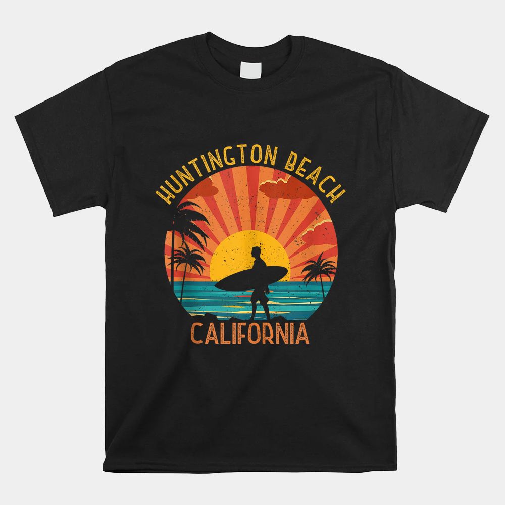 Huntington Beach Surfing Shirt California Retro Sunset Shirt Huntington Beach Surfing Shirt California Retro Sunset Shirt