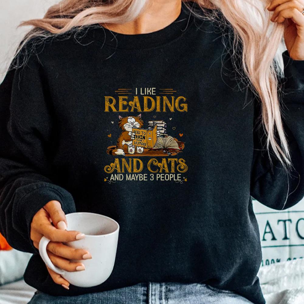 I Like Coffee Cats Books And Maybe 3 People Reading Shirt I Like Coffee Cats Books And Maybe 3 People Reading Shirt