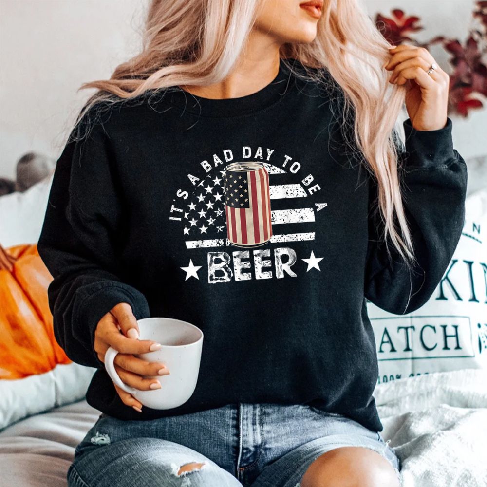 It’s A Bad Day To Be A Cold Beer Vintage US Flag Shirt It’s A Bad Day To Be A Cold Beer Vintage US Flag Shirt
