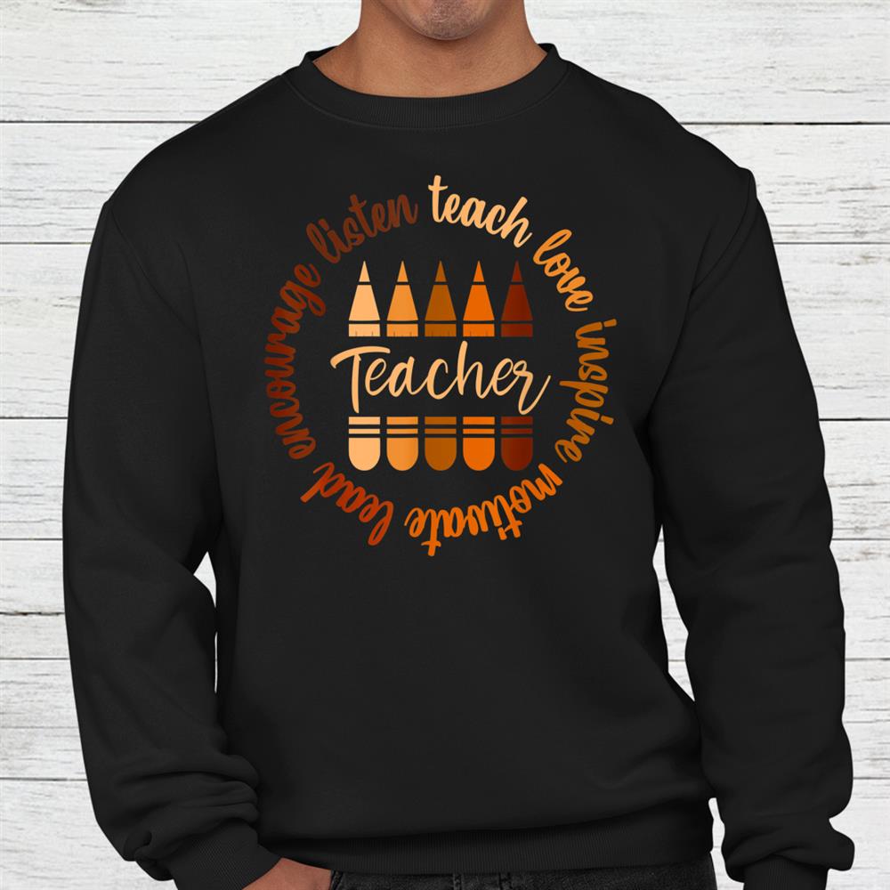 Listen Love Teach Afro Black History Month Melanin Teacher Shirt Listen Love Teach Afro Black History Month Melanin Teacher Shirt