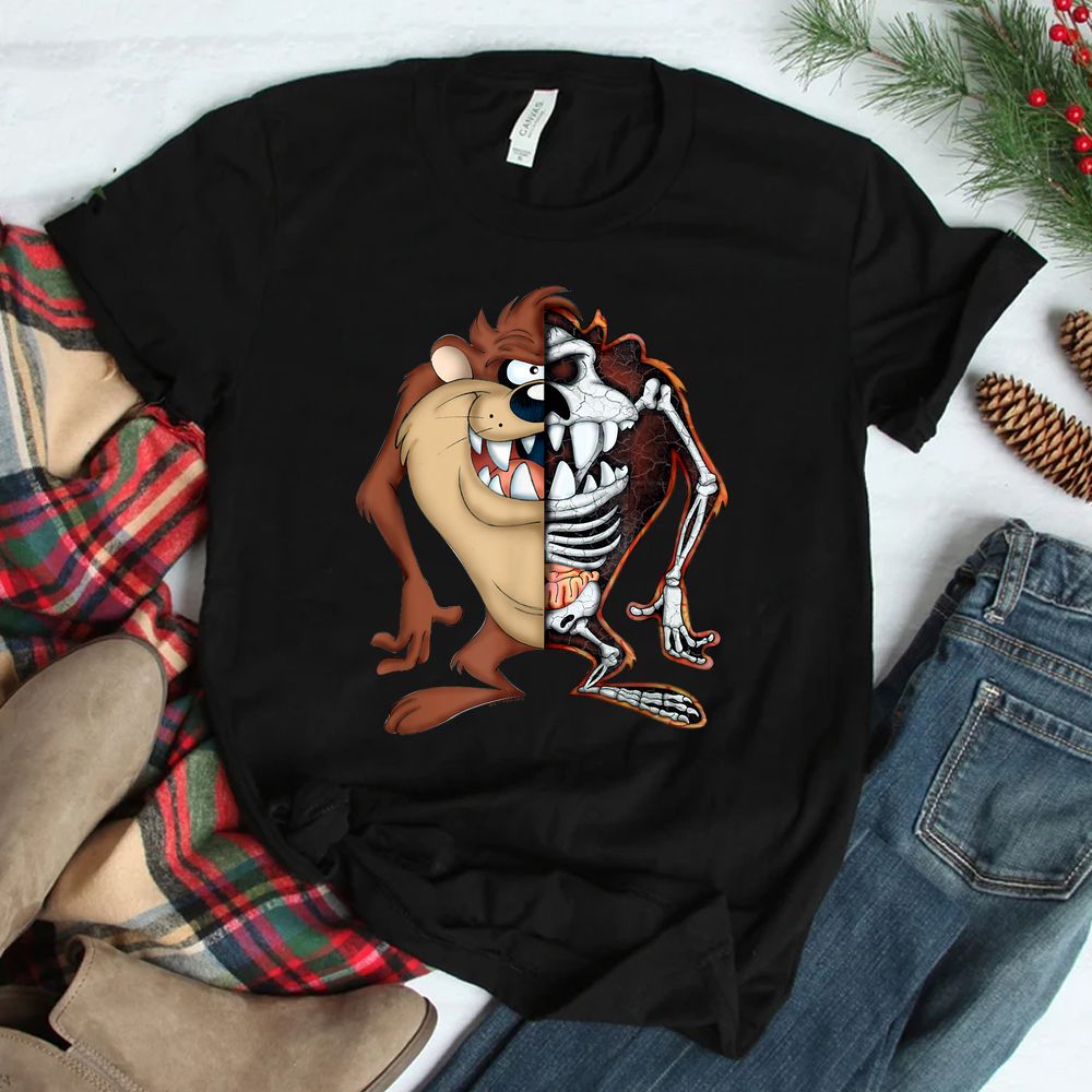 Looney Tunes Taz Half Skeleton Shirt Looney Tunes Taz Half Skeleton Shirt
