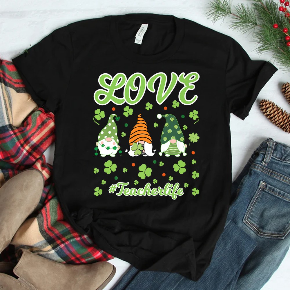 Love Gnome Teacher Squad St Patricks Day Shamrock Pre-k Grad Shirt Love Gnome Teacher Squad St Patricks Day Shamrock Pre-k Grad Shirt