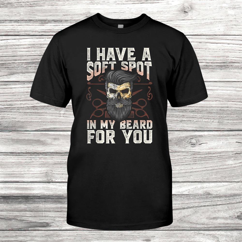 Barbers Beard Stylists Bearded Skull Art Quote Shirt