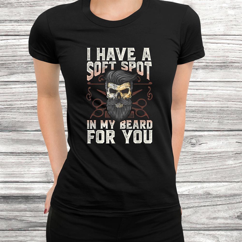 Barbers Beard Stylists Bearded Skull Art Quote Shirt