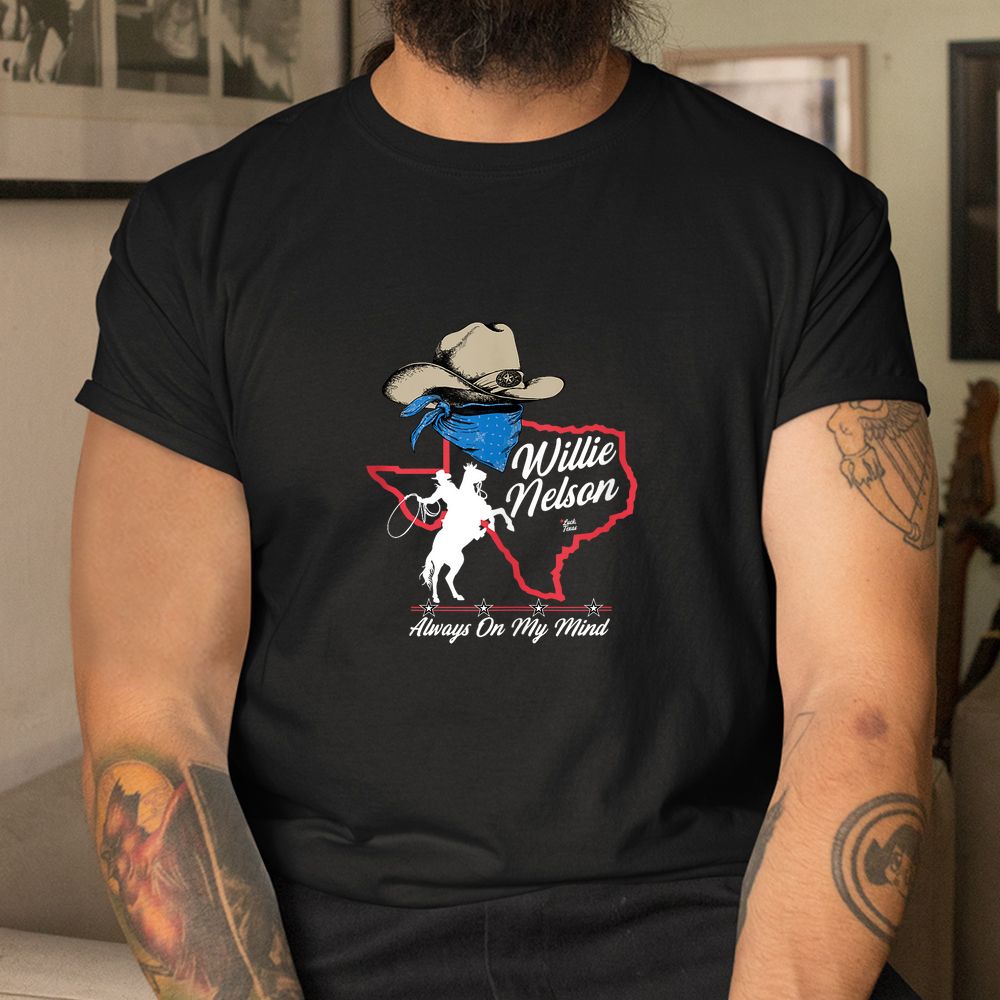 Official Willie Nelson Always On My Mind White Shirt Official Willie Nelson Always On My Mind White Shirt