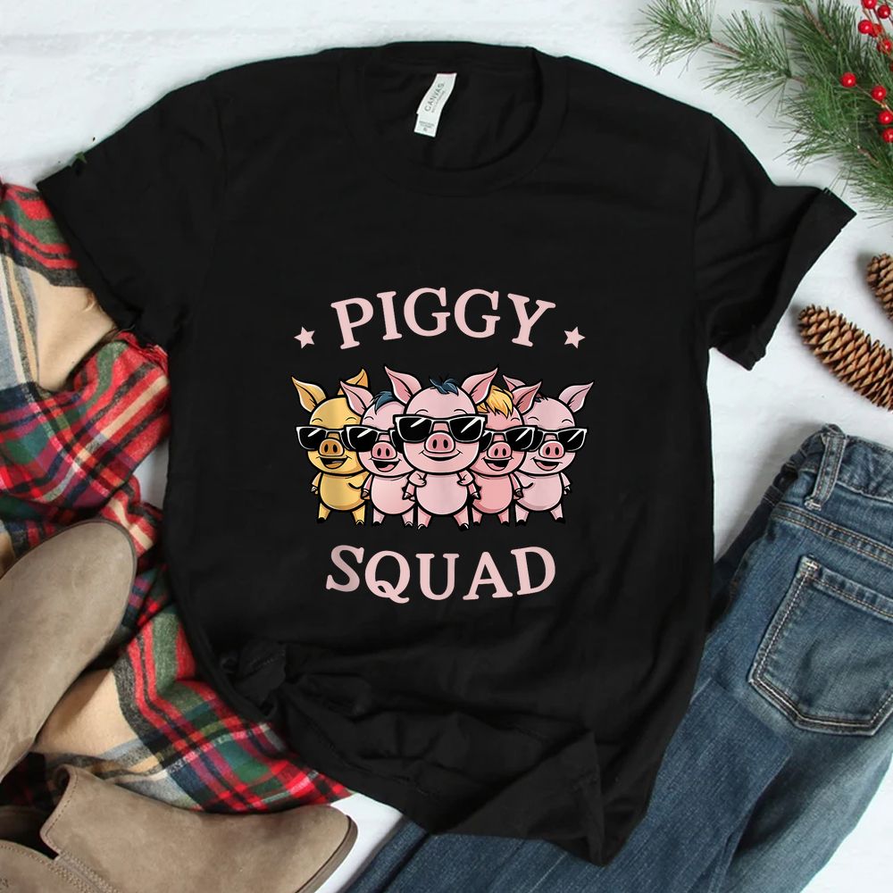 Piggy Squad Cute Pig Farmer Funny Pigg Farm Shirt Piggy Squad Cute Pig Farmer Funny Pigg Farm Shirt