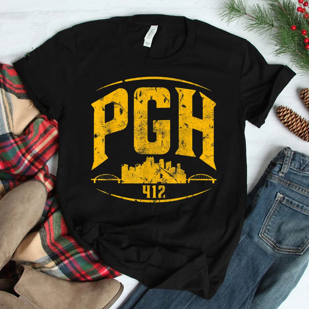 Pittsburgh Pennsylvania Steel City Skyline PGH 412 Shirt Pittsburgh Pennsylvania Steel City Skyline PGH 412 Shirt