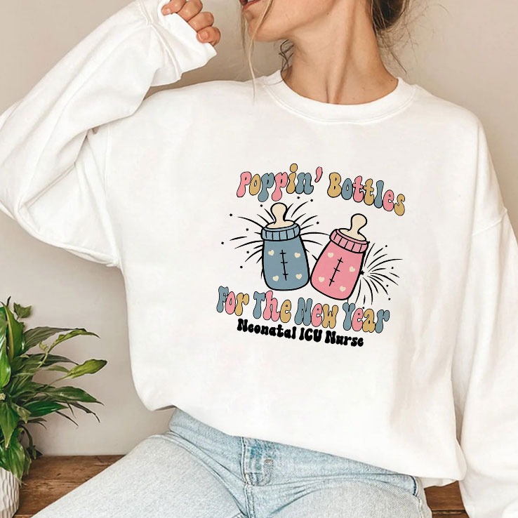 Poppin’ Bottles For The New Year Neonatal ICU Nurse T Shirt Poppin’ Bottles For The New Year Neonatal ICU Nurse T Shirt