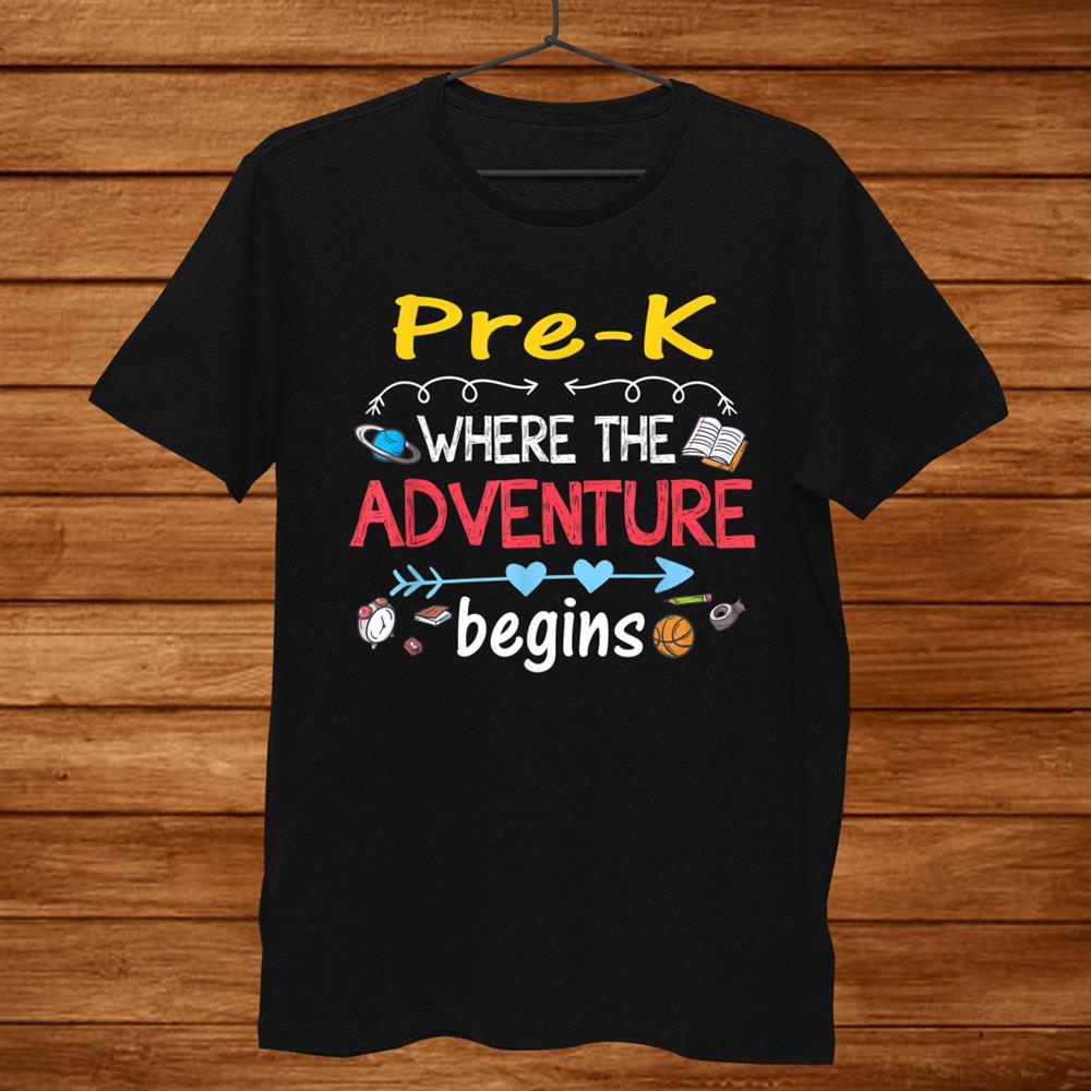 Pre K Teacher Adventure Begins Teacher Preschool Shirt Pre K Teacher Adventure Begins Teacher Preschool Shirt