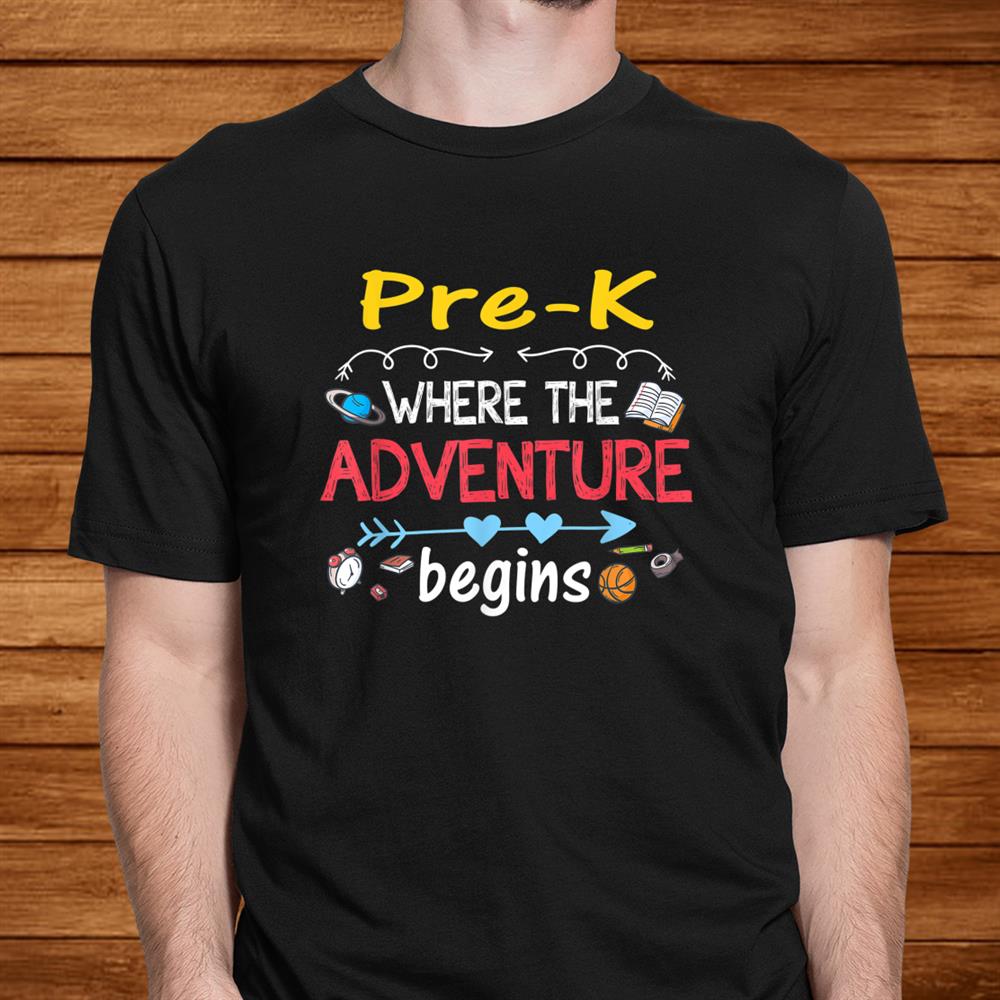 Pre K Teacher Adventure Begins Teacher Preschool Shirt Pre K Teacher Adventure Begins Teacher Preschool Shirt