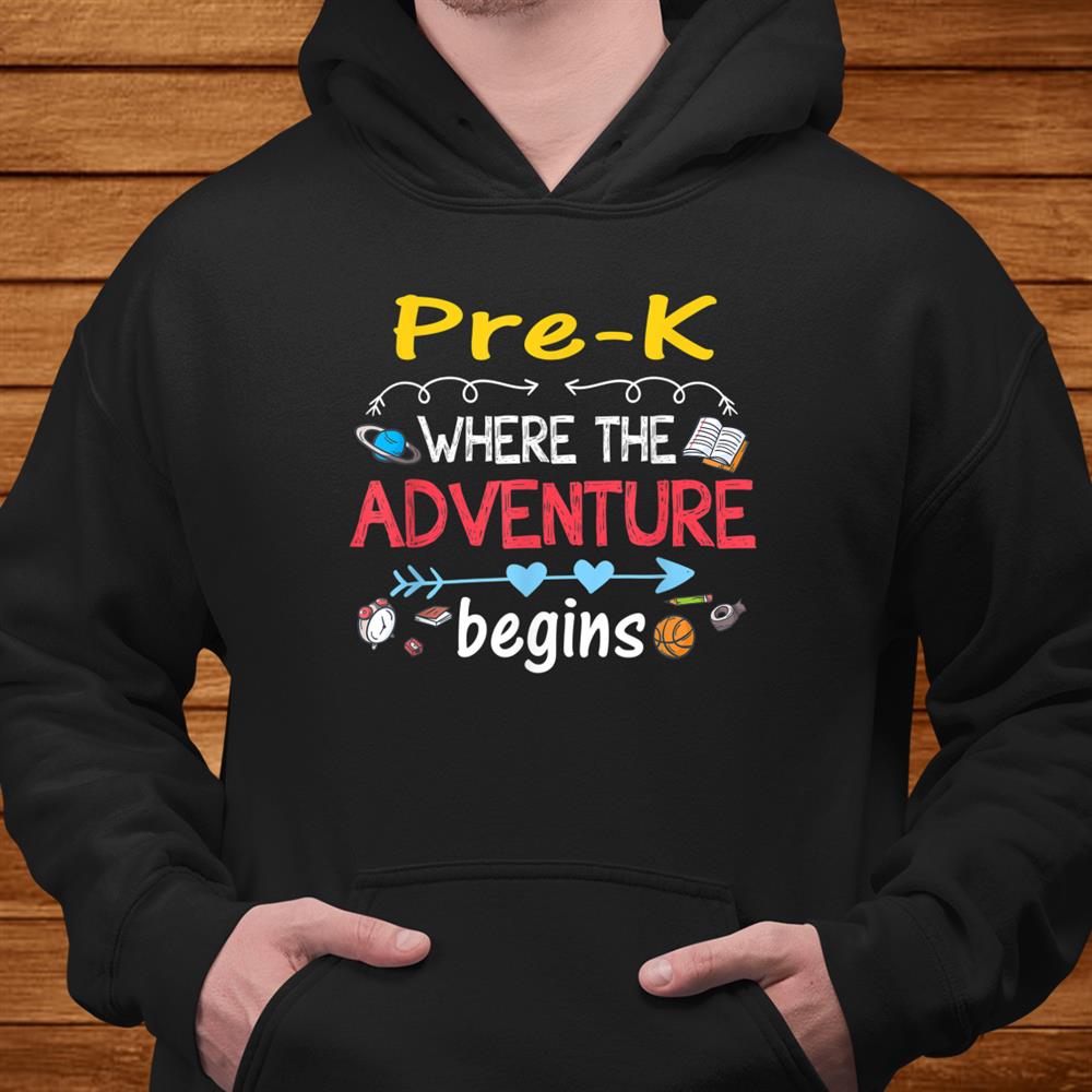 Pre K Teacher Adventure Begins Teacher Preschool Shirt Pre K Teacher Adventure Begins Teacher Preschool Shirt