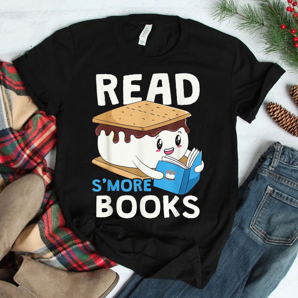 Read S’more Books Camping Bookworm Boy Cute Librarian Smores Shirt Read S’more Books Camping Bookworm Boy Cute Librarian Smores Shirt