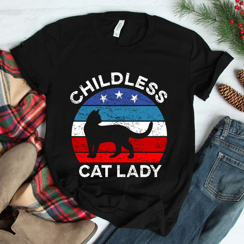 Retro Childless Cat Lady Shirt Retro Childless Cat Lady Shirt