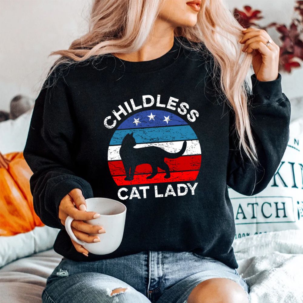 Retro Childless Cat Lady Shirt Retro Childless Cat Lady Shirt