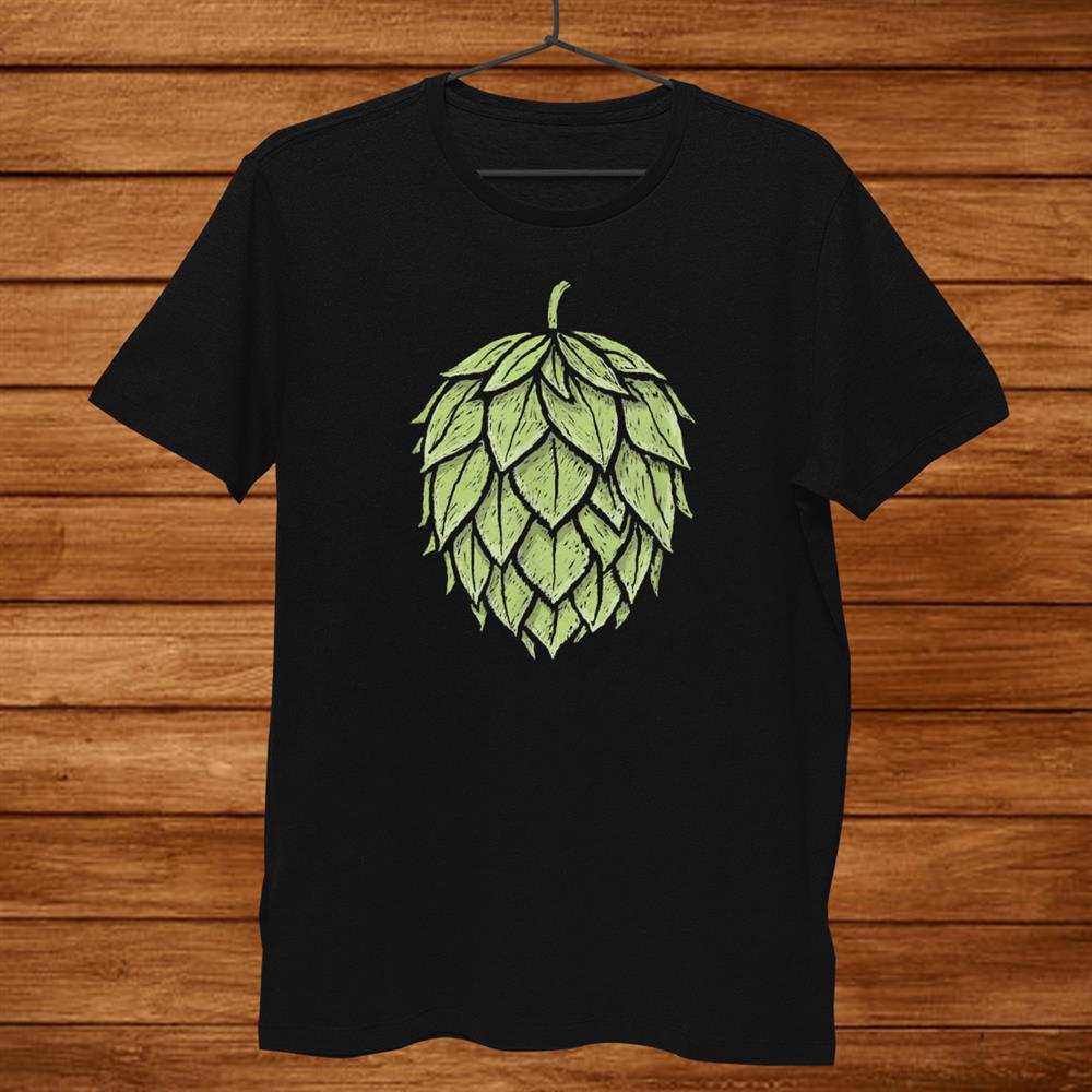 Retro Hops Lover Vintage Minimalist Beer Shirt