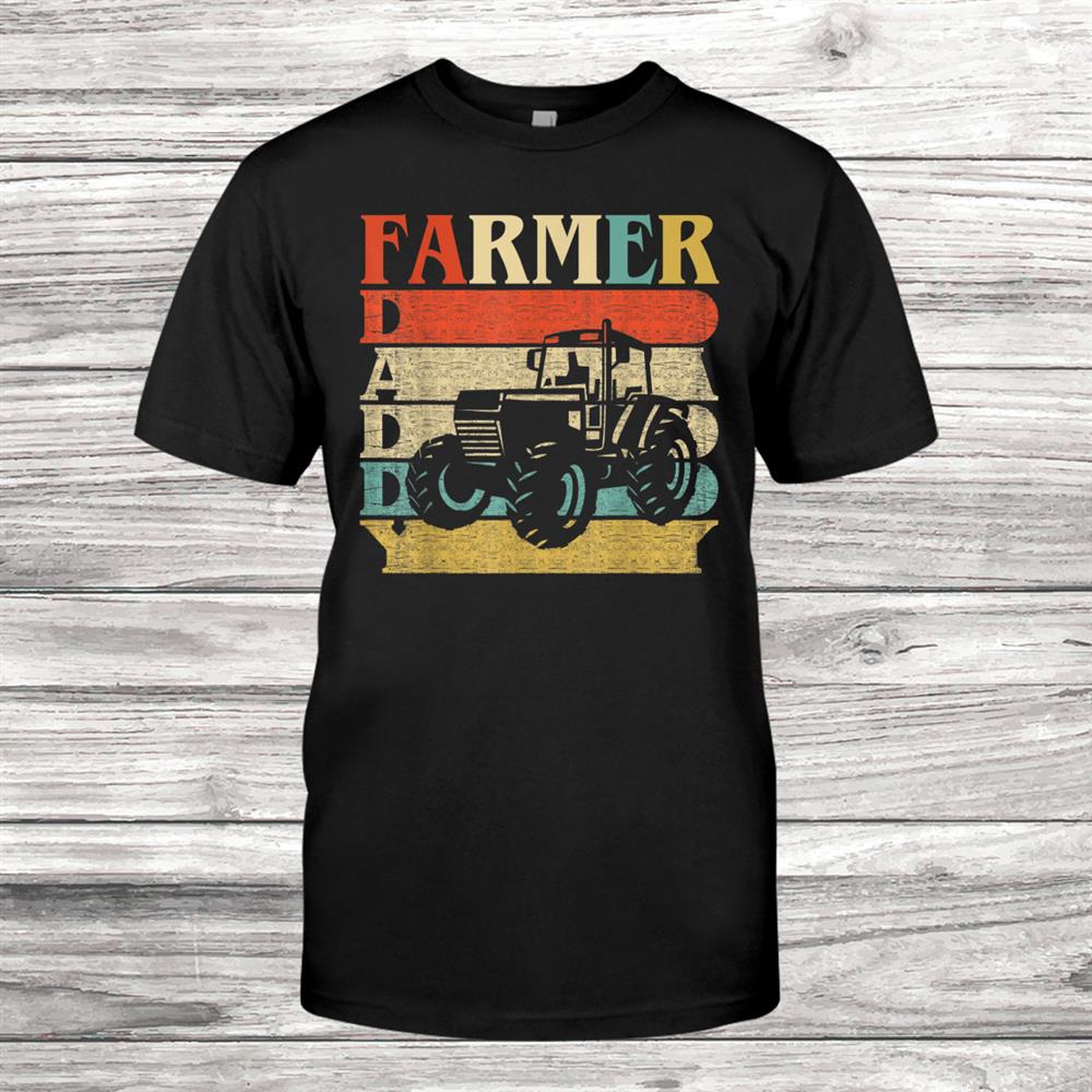 Retro Vintage Daddy Farmer Tractor T-Shirt Farming Dad Shirt Retro Vintage Daddy Farmer Tractor T-Shirt Farming Dad Shirt