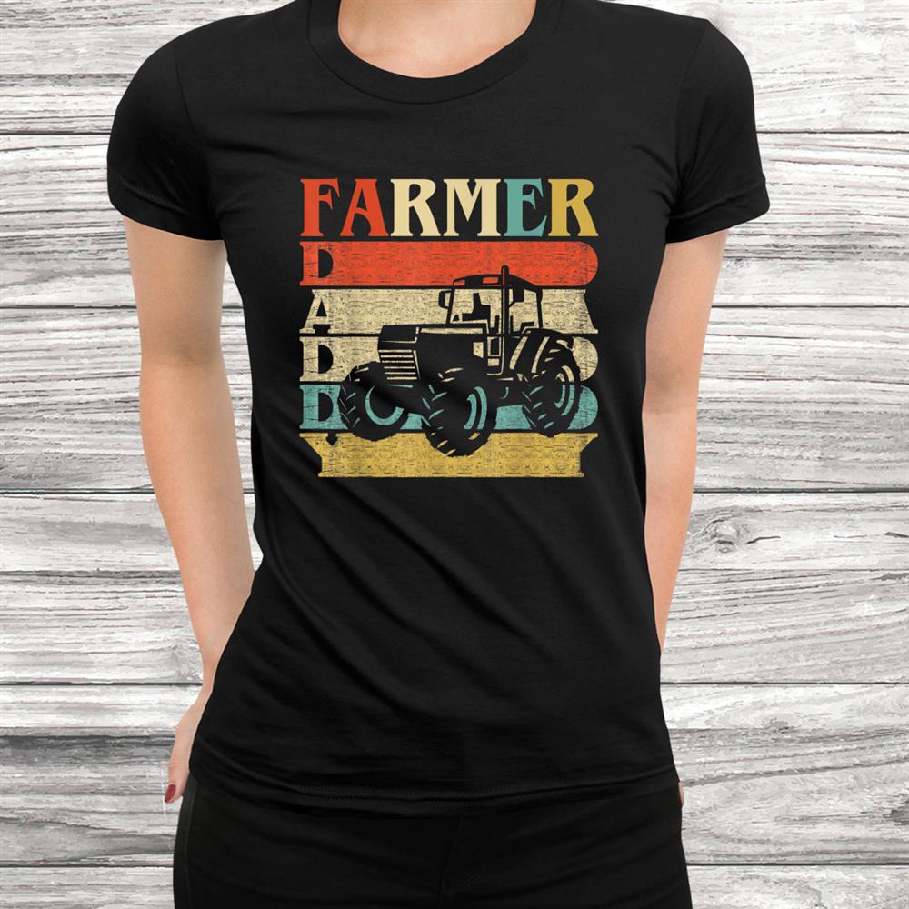 Retro Vintage Daddy Farmer Tractor T-Shirt Farming Dad Shirt Retro Vintage Daddy Farmer Tractor T-Shirt Farming Dad Shirt