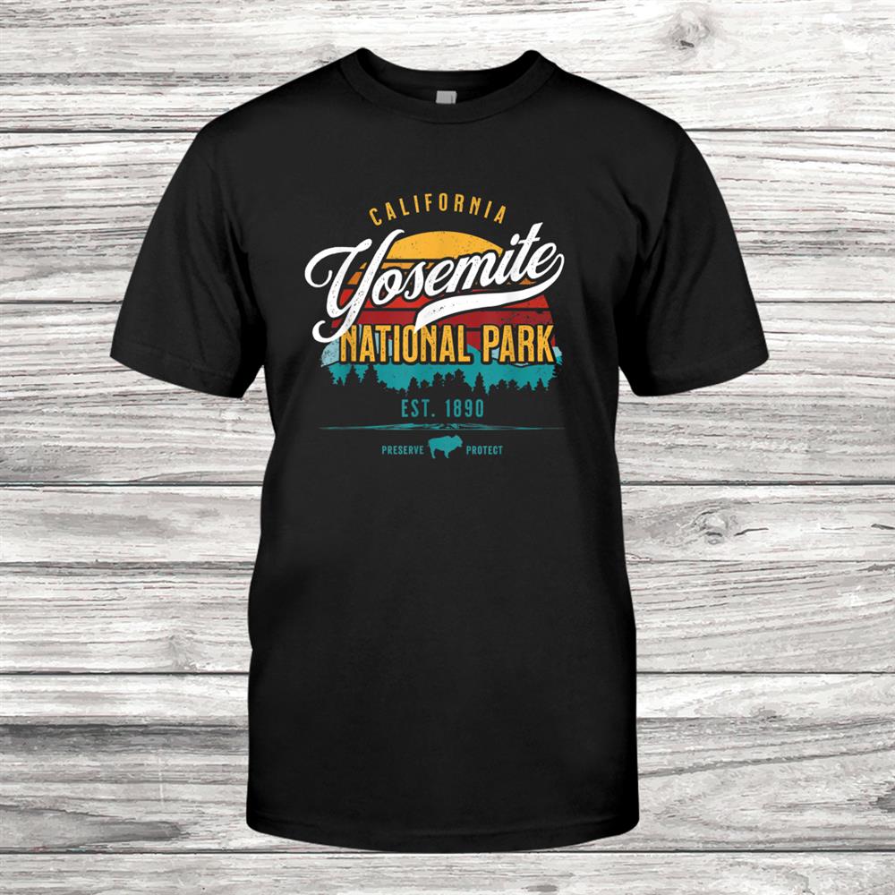 Retro Yosemite National Park Vintage Camping Hunting Shirt Retro Yosemite National Park Vintage Camping Hunting Shirt