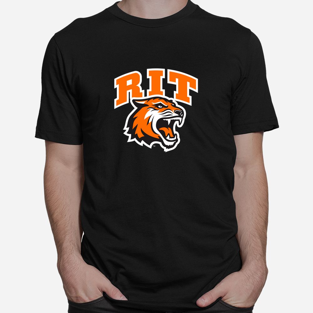 Rochester Institute Of Technology RIT Tiger Stacked Logo Shirt Rochester Institute Of Technology RIT Tiger Stacked Logo Shirt