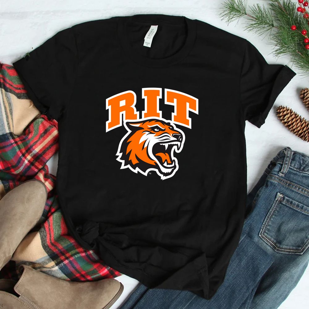 Rochester Institute Of Technology RIT Tiger Stacked Logo Shirt Rochester Institute Of Technology RIT Tiger Stacked Logo Shirt