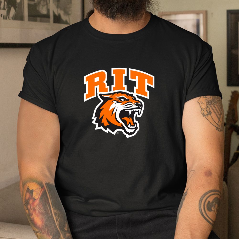Rochester Institute Of Technology RIT Tiger Stacked Logo Shirt Rochester Institute Of Technology RIT Tiger Stacked Logo Shirt
