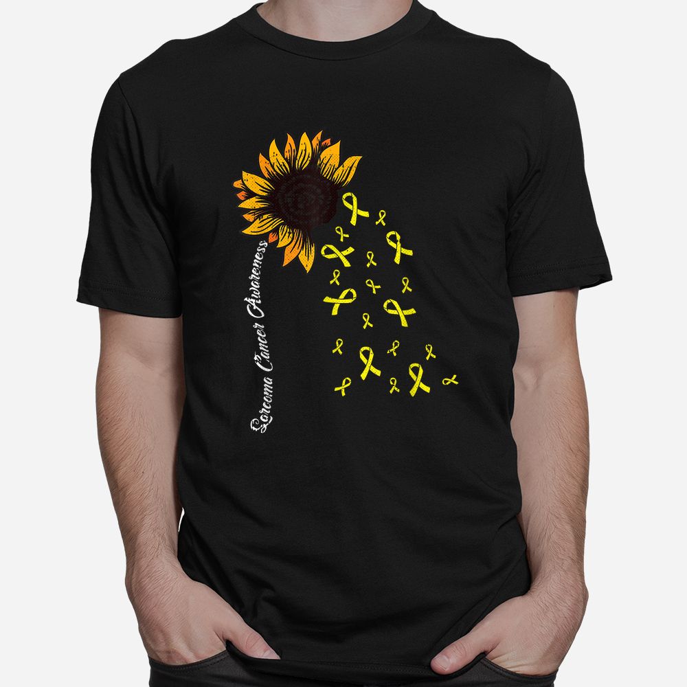 Sarcoma Cancer Awareness Yellow Ribbon Sunflower Warrior Shirt Sarcoma Cancer Awareness Yellow Ribbon Sunflower Warrior Shirt