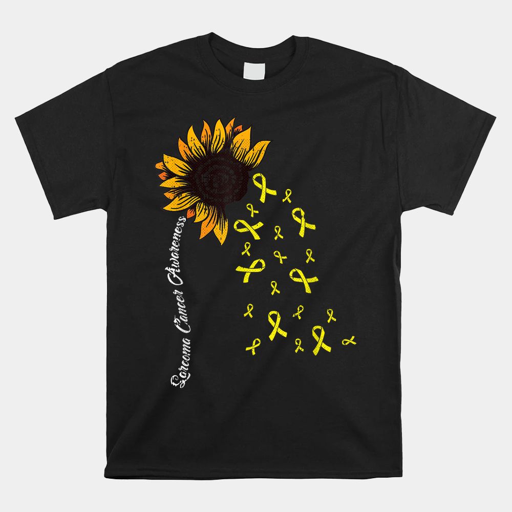 Sarcoma Cancer Awareness Yellow Ribbon Sunflower Warrior Shirt Sarcoma Cancer Awareness Yellow Ribbon Sunflower Warrior Shirt