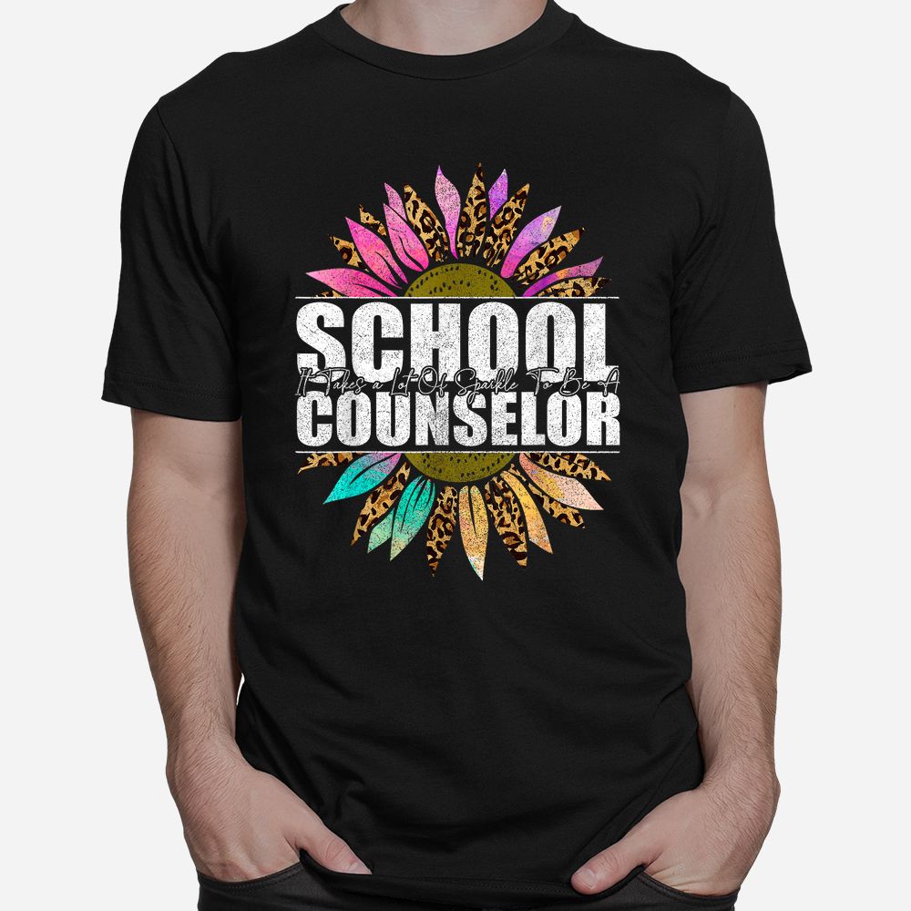 School Counselor Leopard Sunflower Shirt Fun Back To School Shirt School Counselor Leopard Sunflower Shirt Fun Back To School Shirt