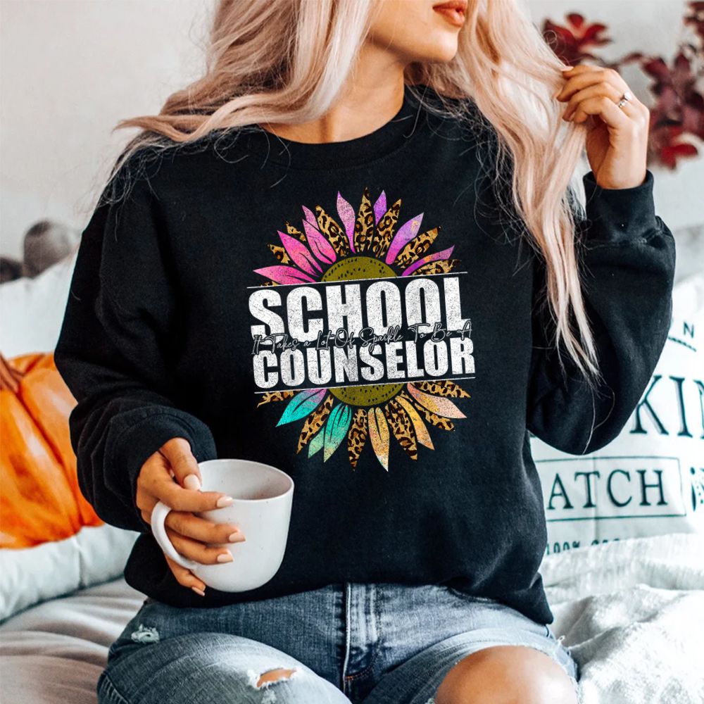 School Counselor Leopard Sunflower Shirt Fun Back To School Shirt School Counselor Leopard Sunflower Shirt Fun Back To School Shirt