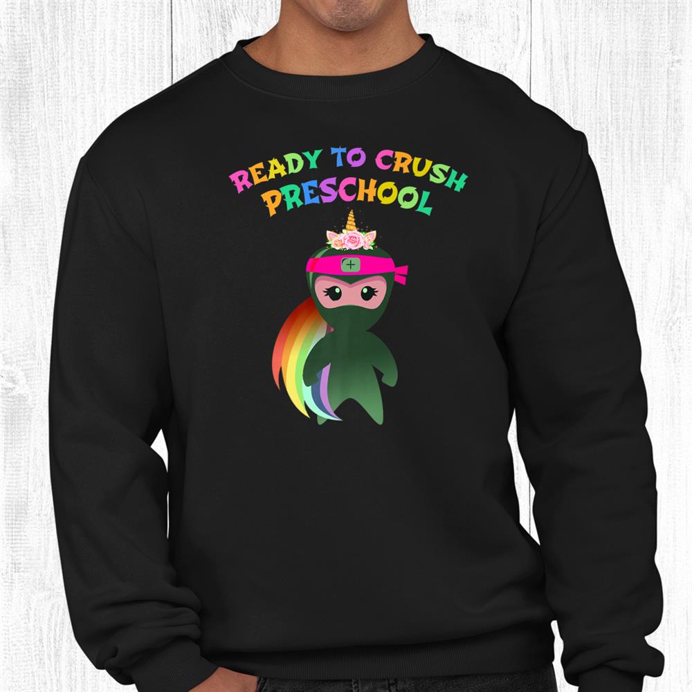 Unicorn Ninja Girl Ready To Crush Preschool Kids Teacher Shirt Unicorn Ninja Girl Ready To Crush Preschool Kids Teacher Shirt
