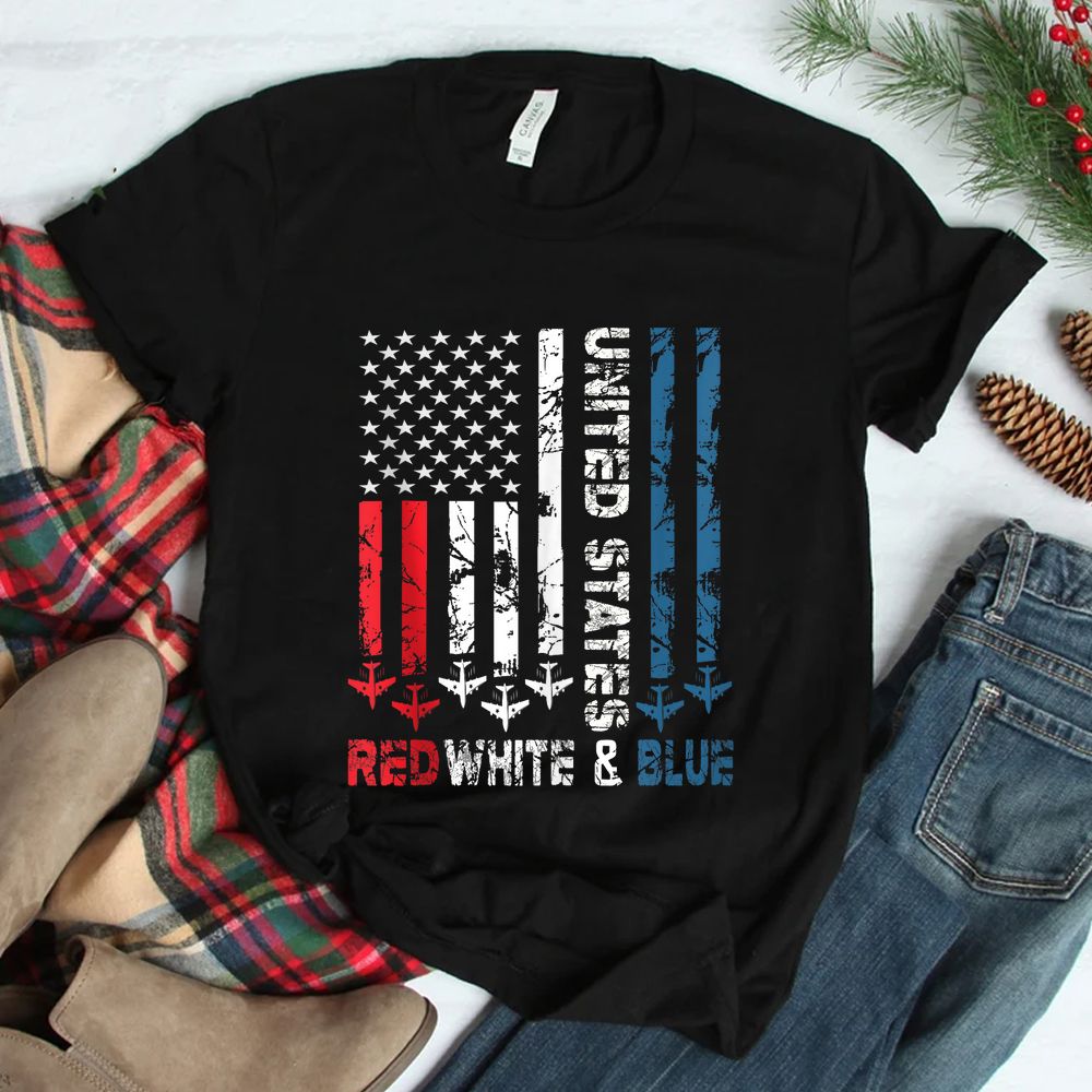 United States Red White And Blue 4th Of July Jets USA Flag Shirt United States Red White And Blue 4th Of July Jets USA Flag Shirt