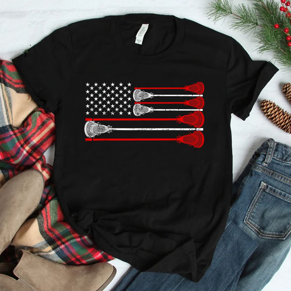 USA American Flag Lacrosse Player Shirt USA American Flag Lacrosse Player Shirt