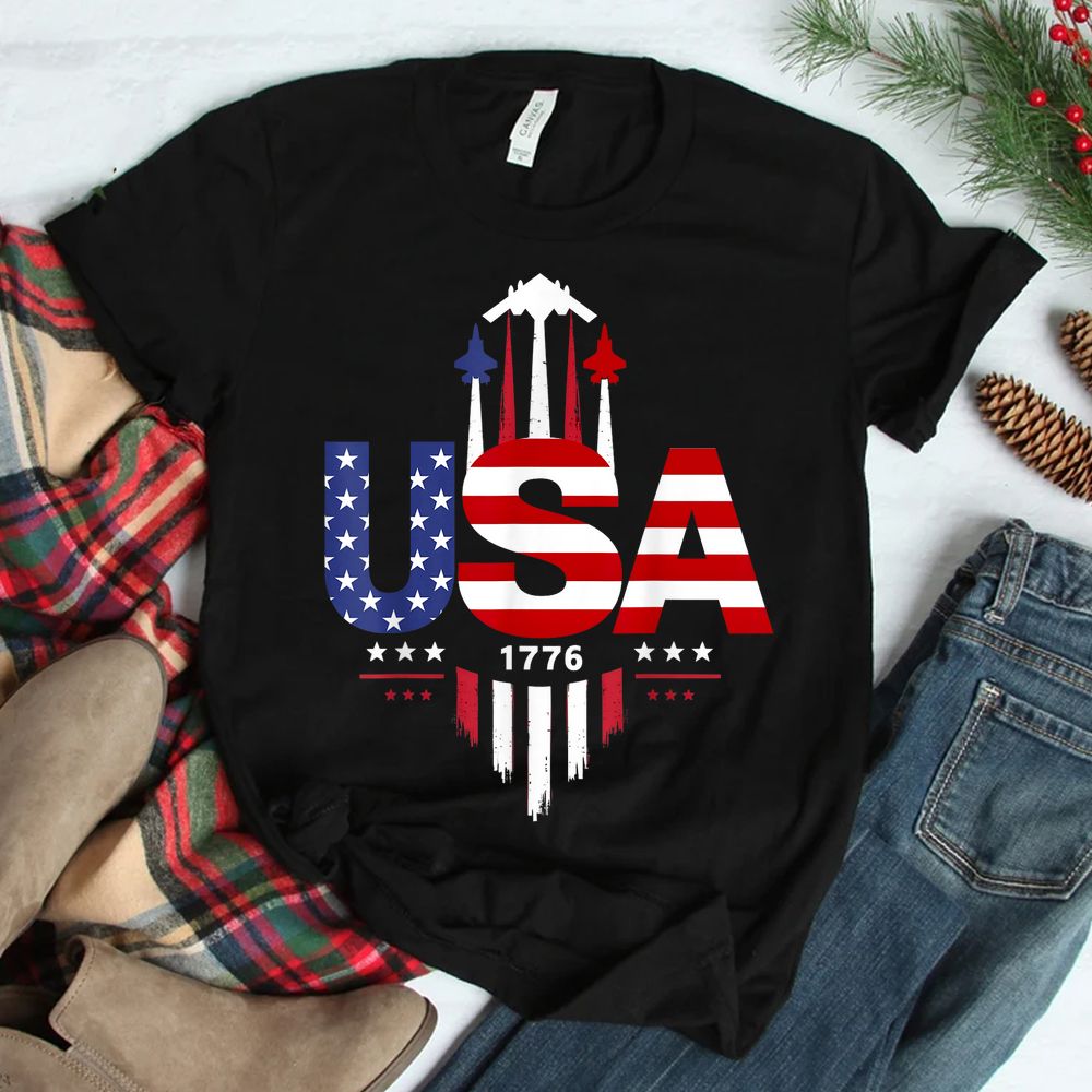 USA Patriotic Fighter Jets Stars And Stripes Shirt USA Patriotic Fighter Jets Stars And Stripes Shirt