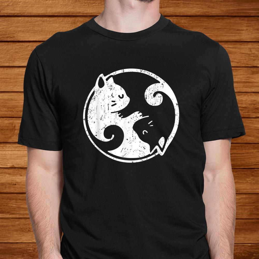 Yin Yang Cats Cute Kawaii Cat Lover Yoga Shirt Yin Yang Cats Cute Kawaii Cat Lover Yoga Shirt