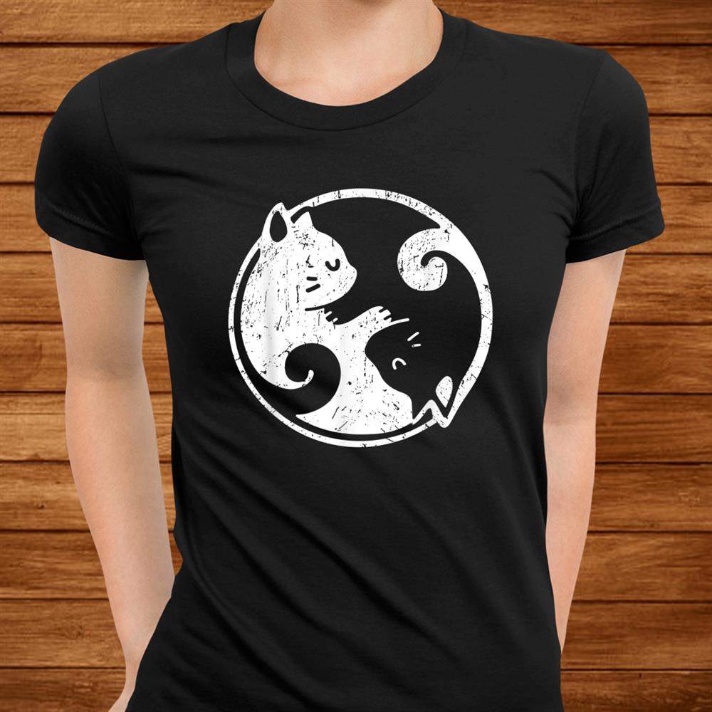 Yin Yang Cats Cute Kawaii Cat Lover Yoga Shirt Yin Yang Cats Cute Kawaii Cat Lover Yoga Shirt