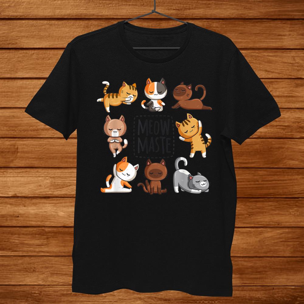 Yoga Cat Meowmaste Yoga Position Workout Shirt Yoga Cat Meowmaste Yoga Position Workout Shirt