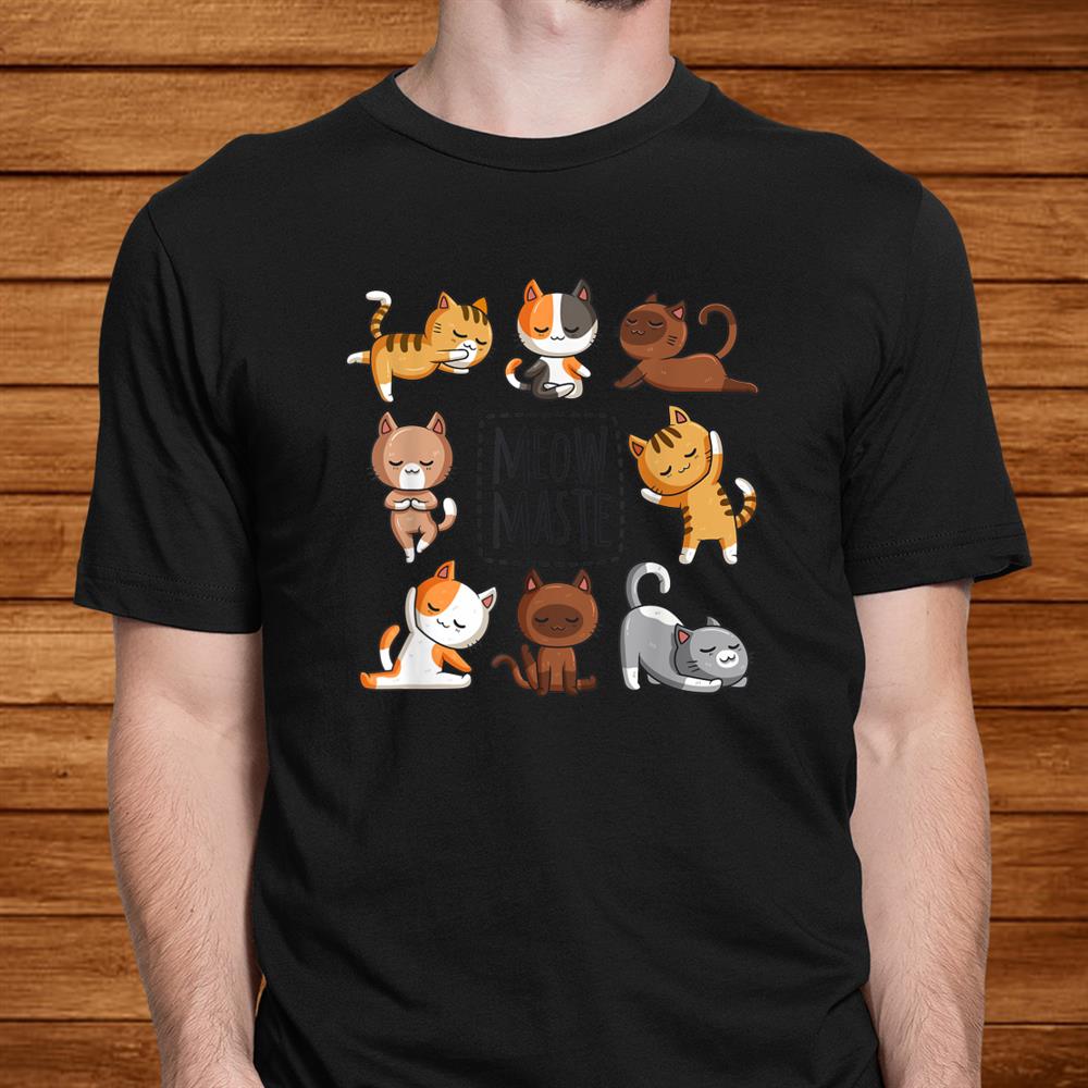 Yoga Cat Meowmaste Yoga Position Workout Shirt Yoga Cat Meowmaste Yoga Position Workout Shirt