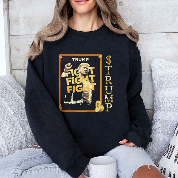 Donald Trump Fight Fight Fight Meme Coin T Shirt Donald Trump Fight Fight Fight Meme Coin T Shirt