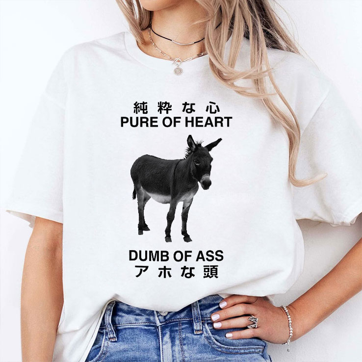 Donkey Pure Of Heart Dumb Of Ass Japanese T Shirt Donkey Pure Of Heart Dumb Of Ass Japanese T Shirt