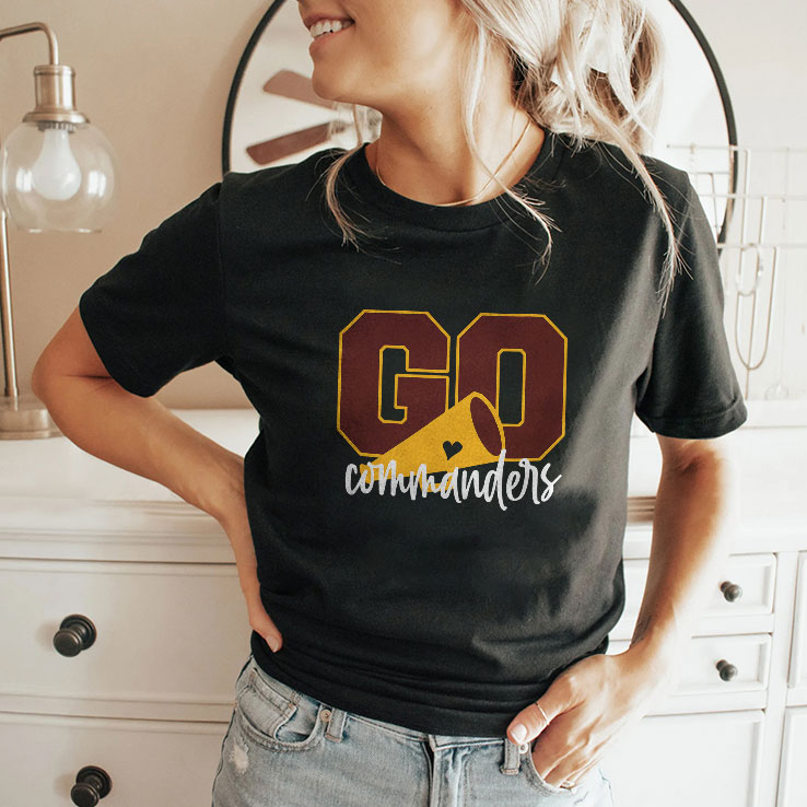 Go Cheer Commanders T Shirt Go Cheer Commanders T Shirt