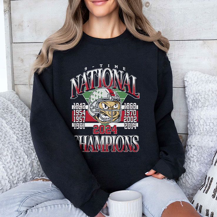 Ohio State Buckeyes 9 Time National Champions T Shirt Ohio State Buckeyes 9 Time National Champions T Shirt